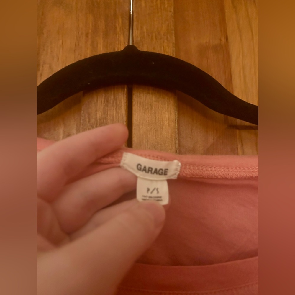 Garage Women’s Salmon Colored Grunge, Y2K/Early 2000/ Crop Top Sz SP Great Basic - Picture 5 of 9